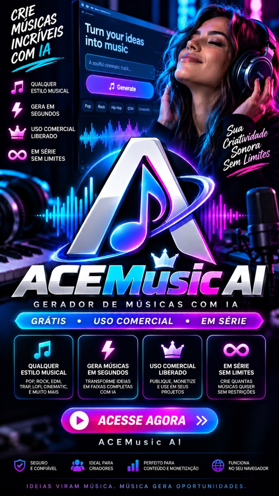 Ace Music Automate - Gerador de Musicas com IA