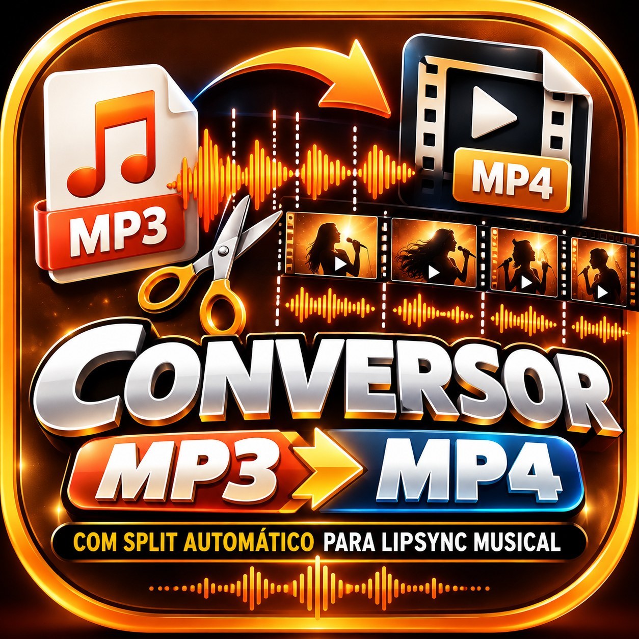 Conversor Mp3 para Mp4 Vocal e separador